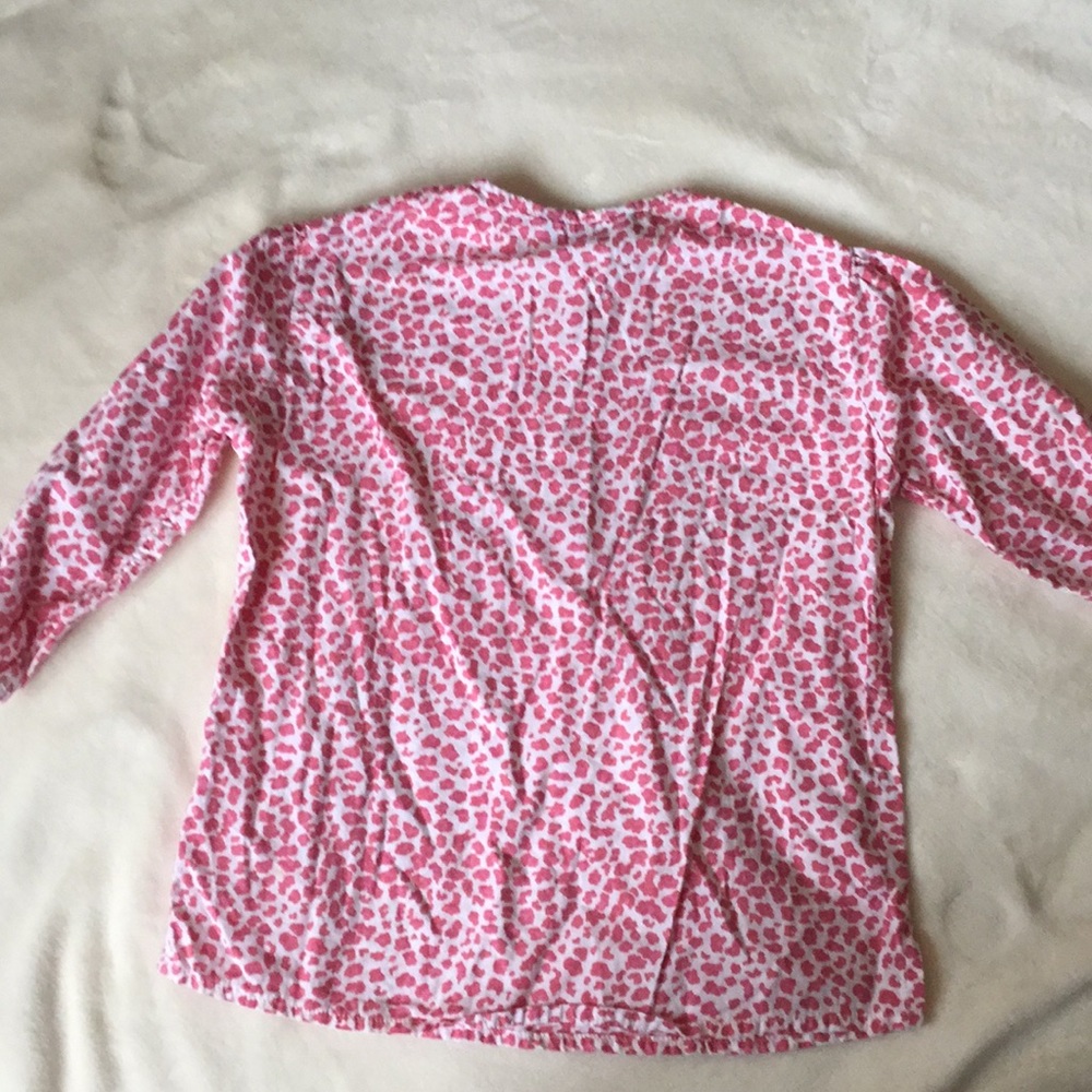 Pink leopard print girls lightweight cotton top - Picture 4 of 5